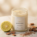 Waxing Moon Soy Coconut Beeswax Candle | Cedarwood + Bergamot | 12 oz
